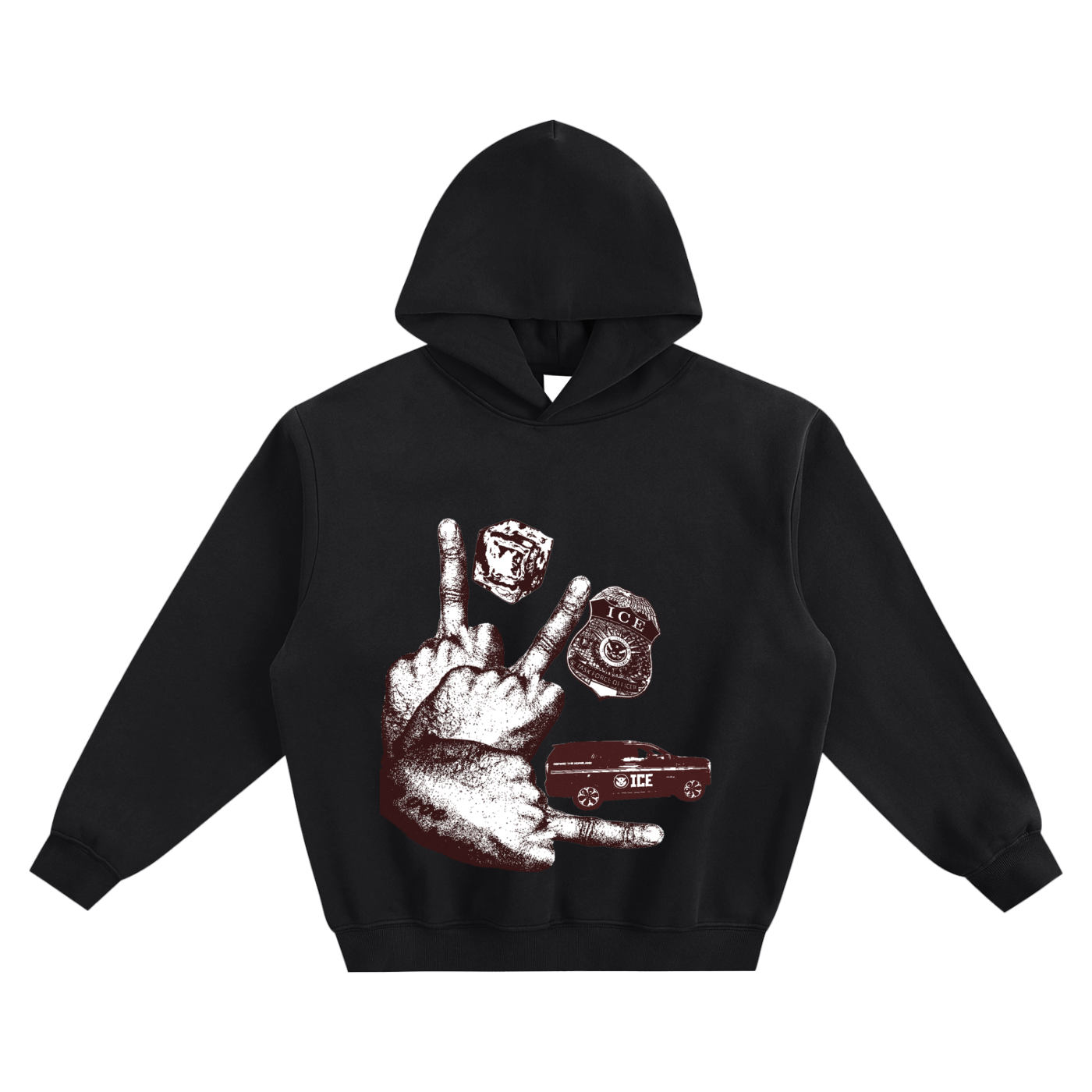 "F*ck ICE " Boxy Hoodie